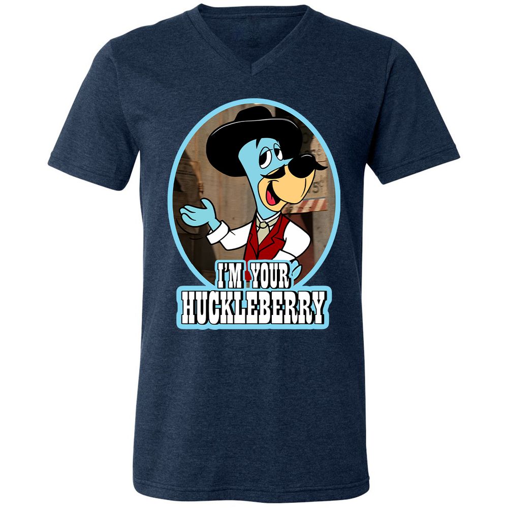 Unisex V-Neck T-Shirt - 8XYAZ9V8 - Heather Navy - 15