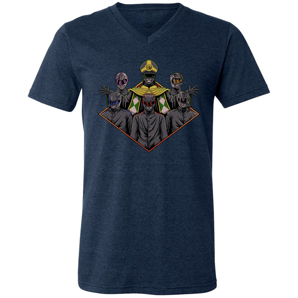 Unisex V-Neck T-Shirt - M84R9EEN - Heather Navy - 15