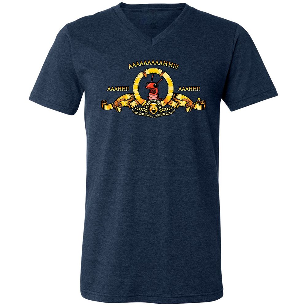 Unisex V-Neck T-Shirt - A257GX3S - Heather Navy - 15