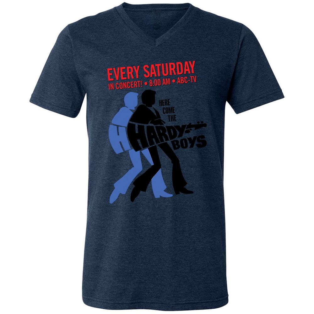 Unisex V-Neck T-Shirt - N1D6HXYE - Heather Navy - 15