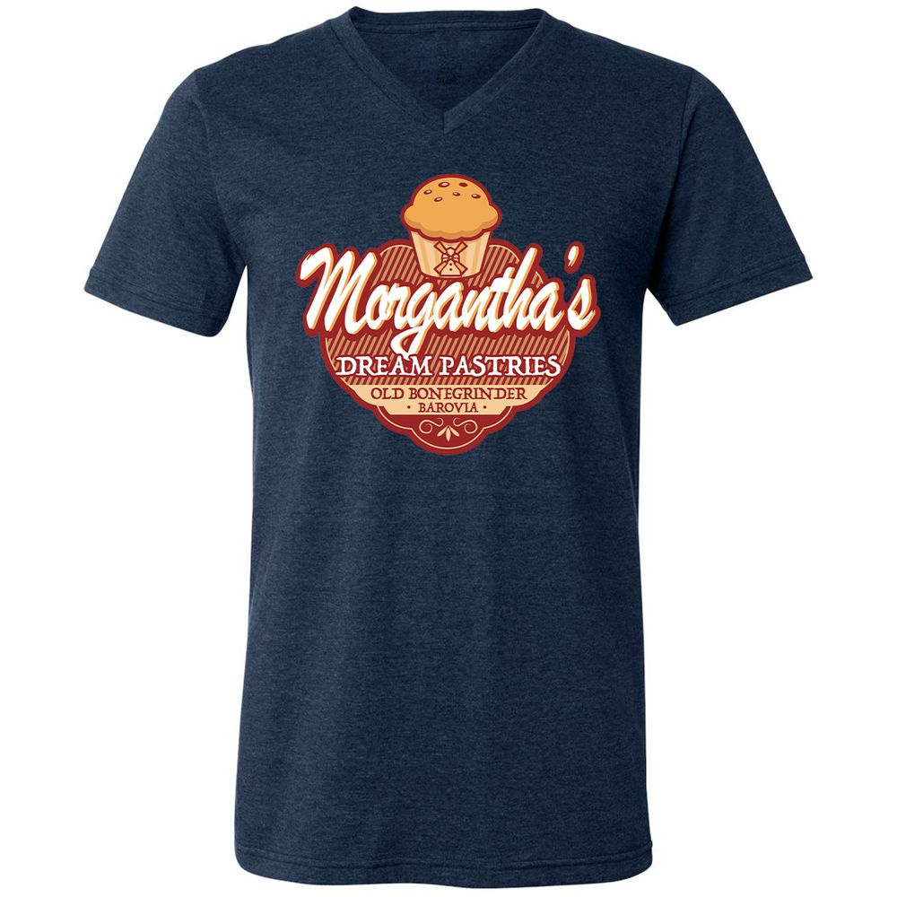 Unisex V-Neck T-Shirt - D7H97E9Z - Heather Navy - 15