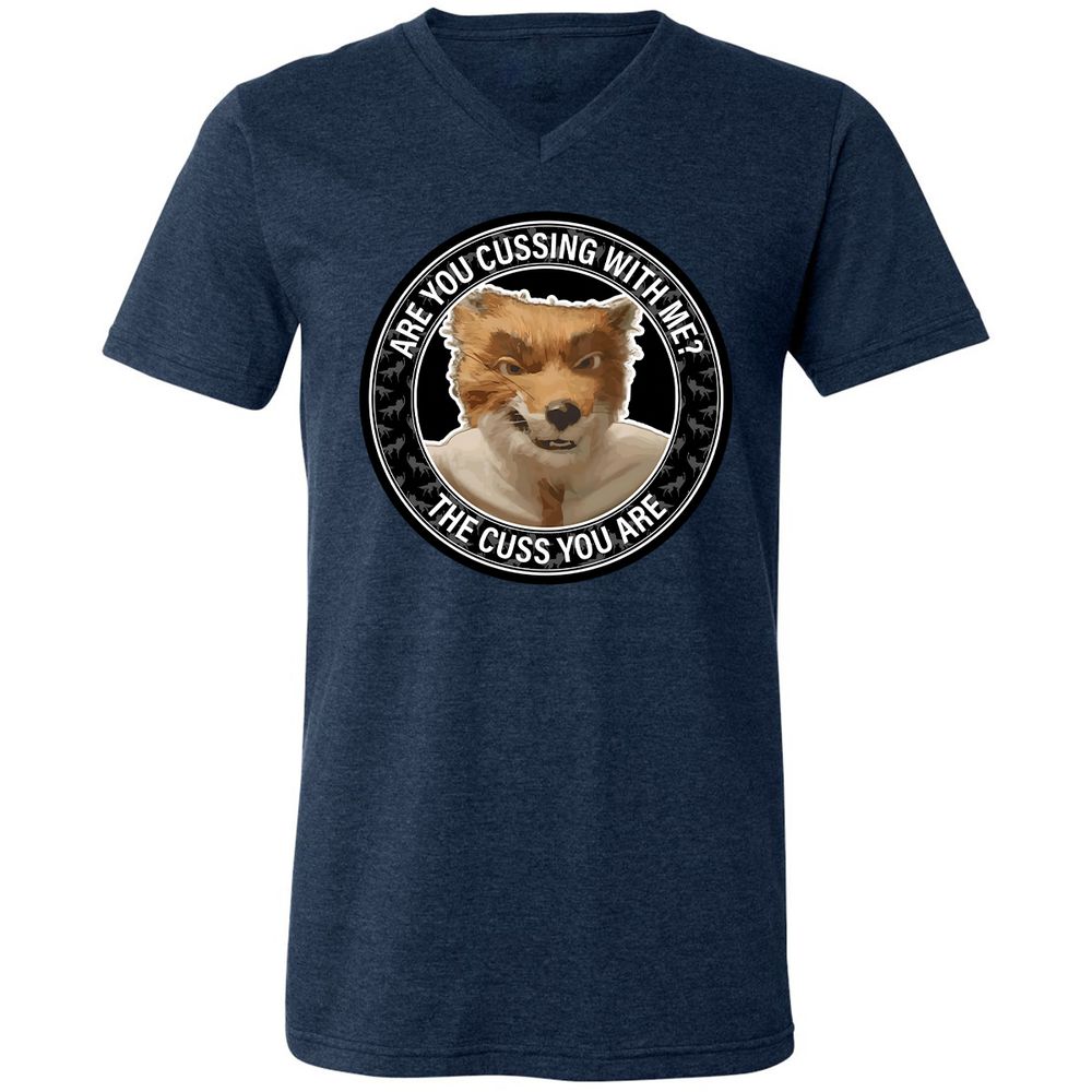 Unisex V-Neck T-Shirt - VPGRCLJQ - Heather Navy - 15