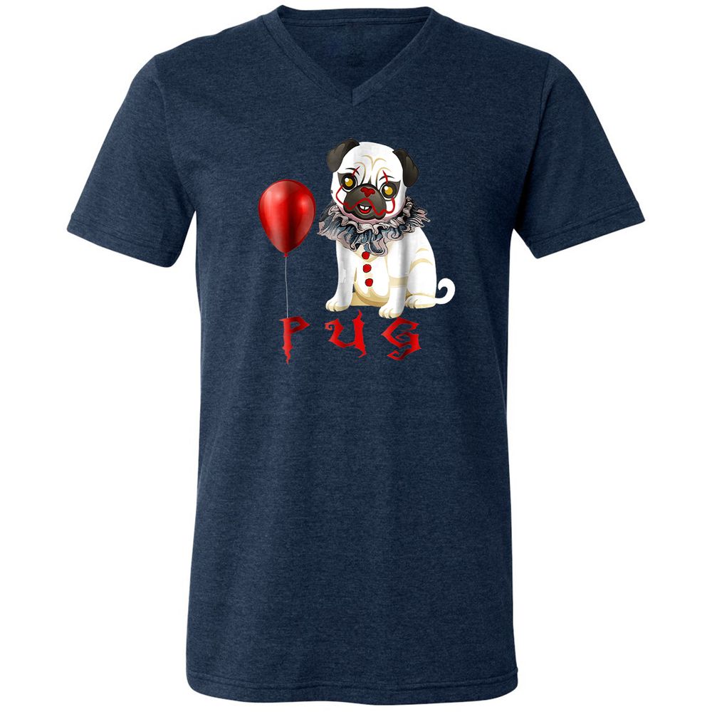 Unisex V-Neck T-Shirt - VYES7U3W - Heather Navy - 15
