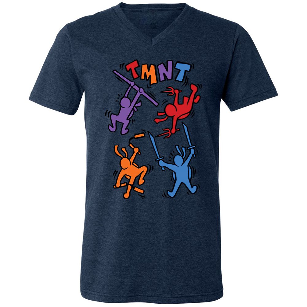 Unisex V-Neck T-Shirt - XPPCFY9W - Heather Navy - 15
