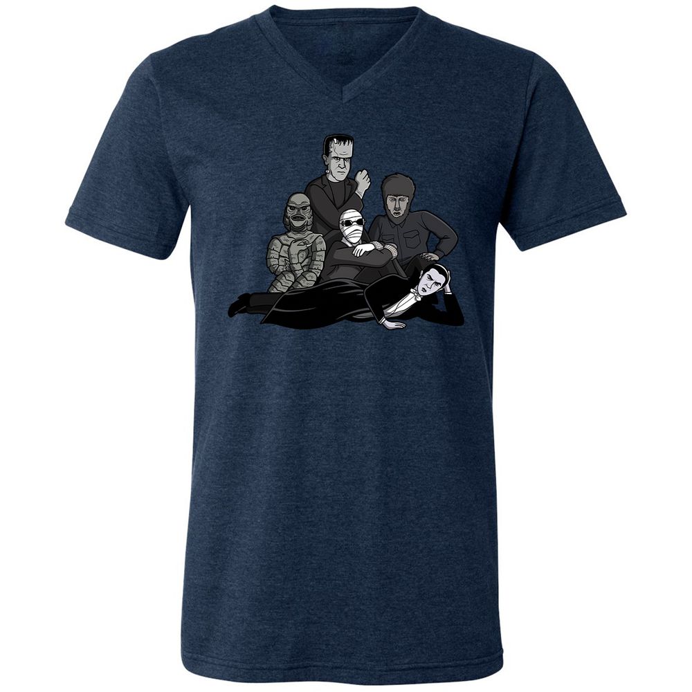 Unisex V-Neck T-Shirt - MK19M7BE - Heather Navy - 15