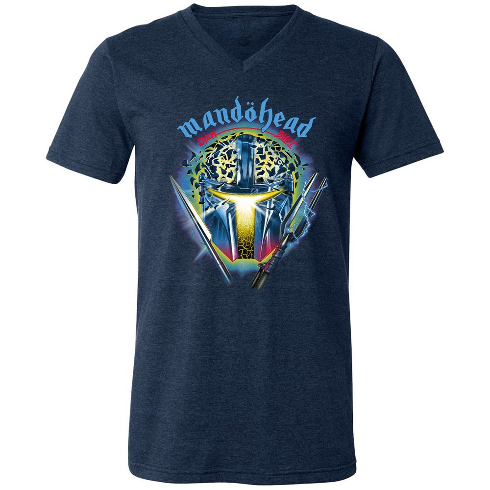 Unisex V-Neck T-Shirt - RM5U8C41 - Heather Navy - 15