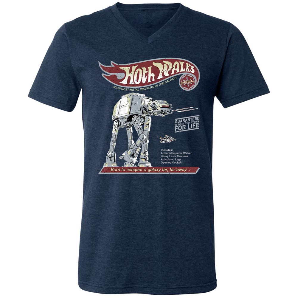 Unisex V-Neck T-Shirt - 6GH92EWL - Heather Navy - 15