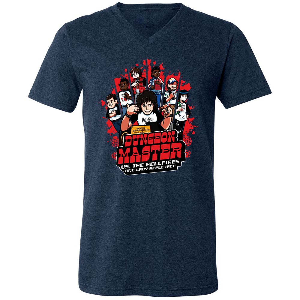 Unisex V-Neck T-Shirt - RQMBGYP1 - Heather Navy - 15