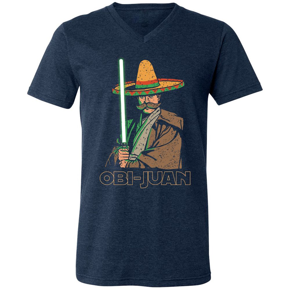 Unisex V-Neck T-Shirt - K1DS1EJ7 - Heather Navy - 15