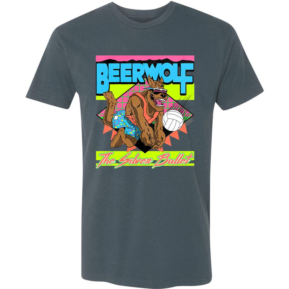 Retro Beach Wolf - Indigo - 15