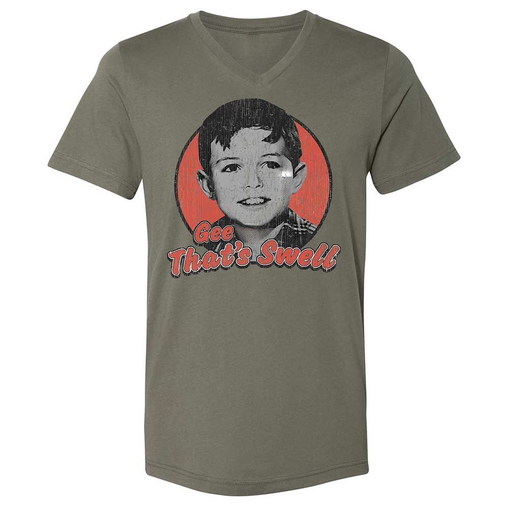 Unisex V-Neck T-Shirt - KXX4PBX3 - Military Green - 15
