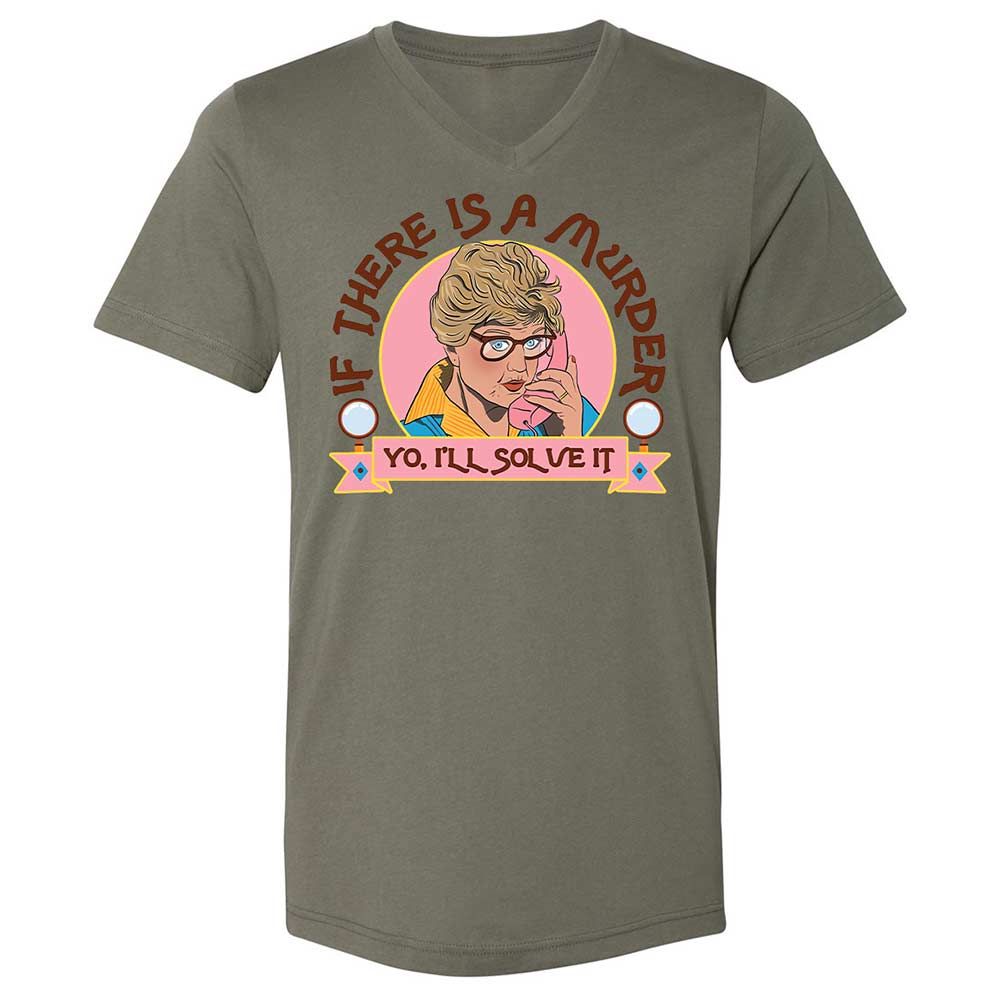 Unisex V-Neck T-Shirt - CEMHUW21 - Military Green - 15