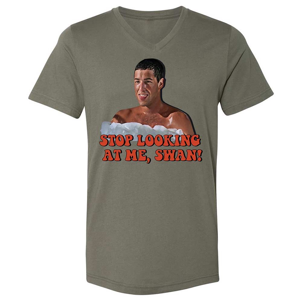Unisex V-Neck T-Shirt - HS8KDUMF - Military Green - 15