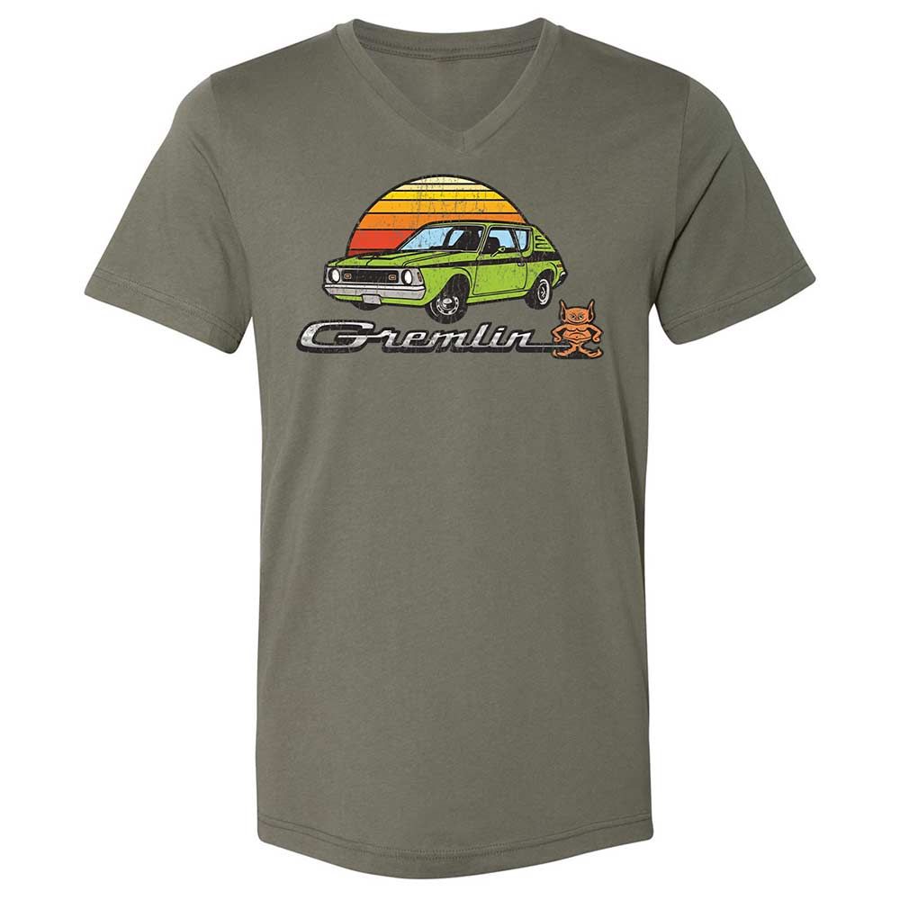Unisex V-Neck T-Shirt - 1CVLH8DY - Military Green - 15