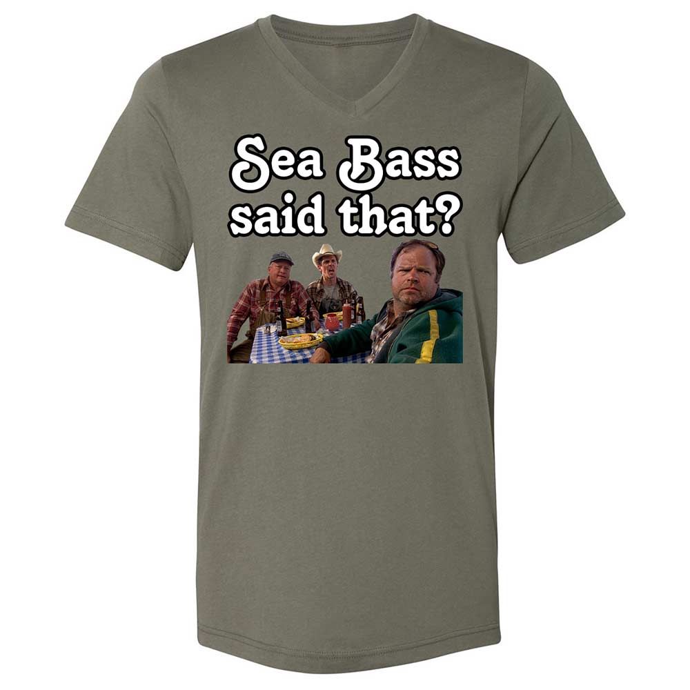Unisex V-Neck T-Shirt - C9FKFQ8T - Military Green - 15