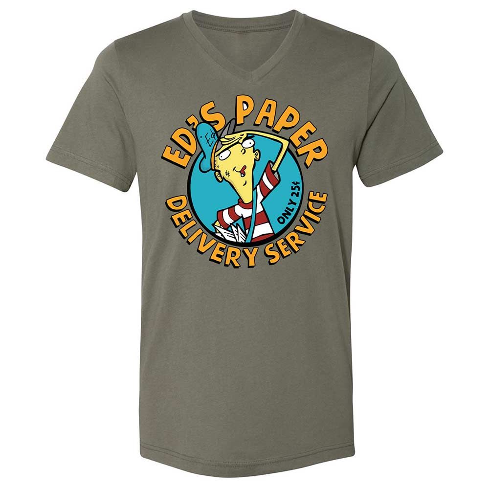Unisex V-Neck T-Shirt - M6CTV62E - Military Green - 15