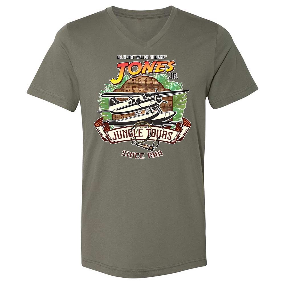 Unisex V-Neck T-Shirt - XFB63LYB - Military Green - 15