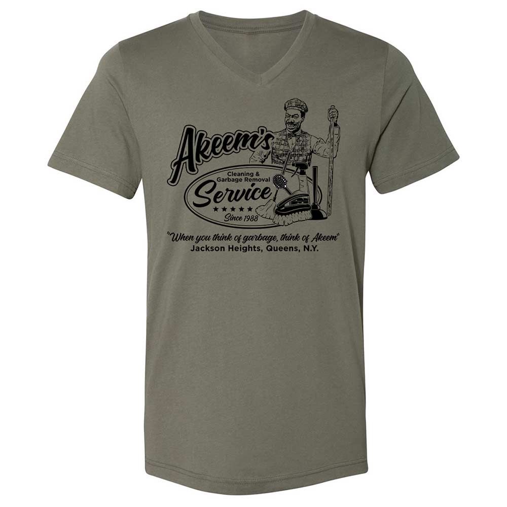 Unisex V-Neck T-Shirt - Q2JNT3ZA - Military Green - 15