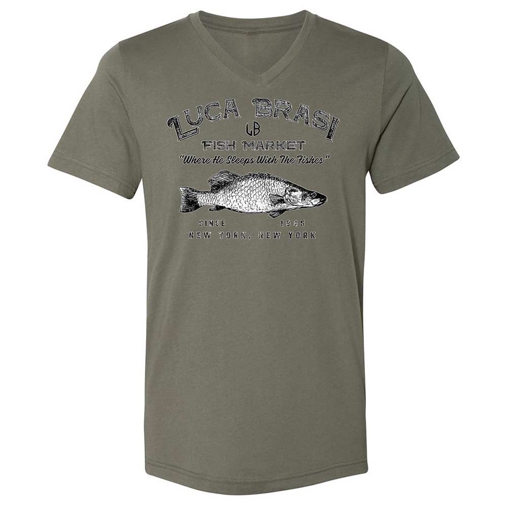 Unisex V-Neck T-Shirt - BWE1PJFW - Military Green - 15