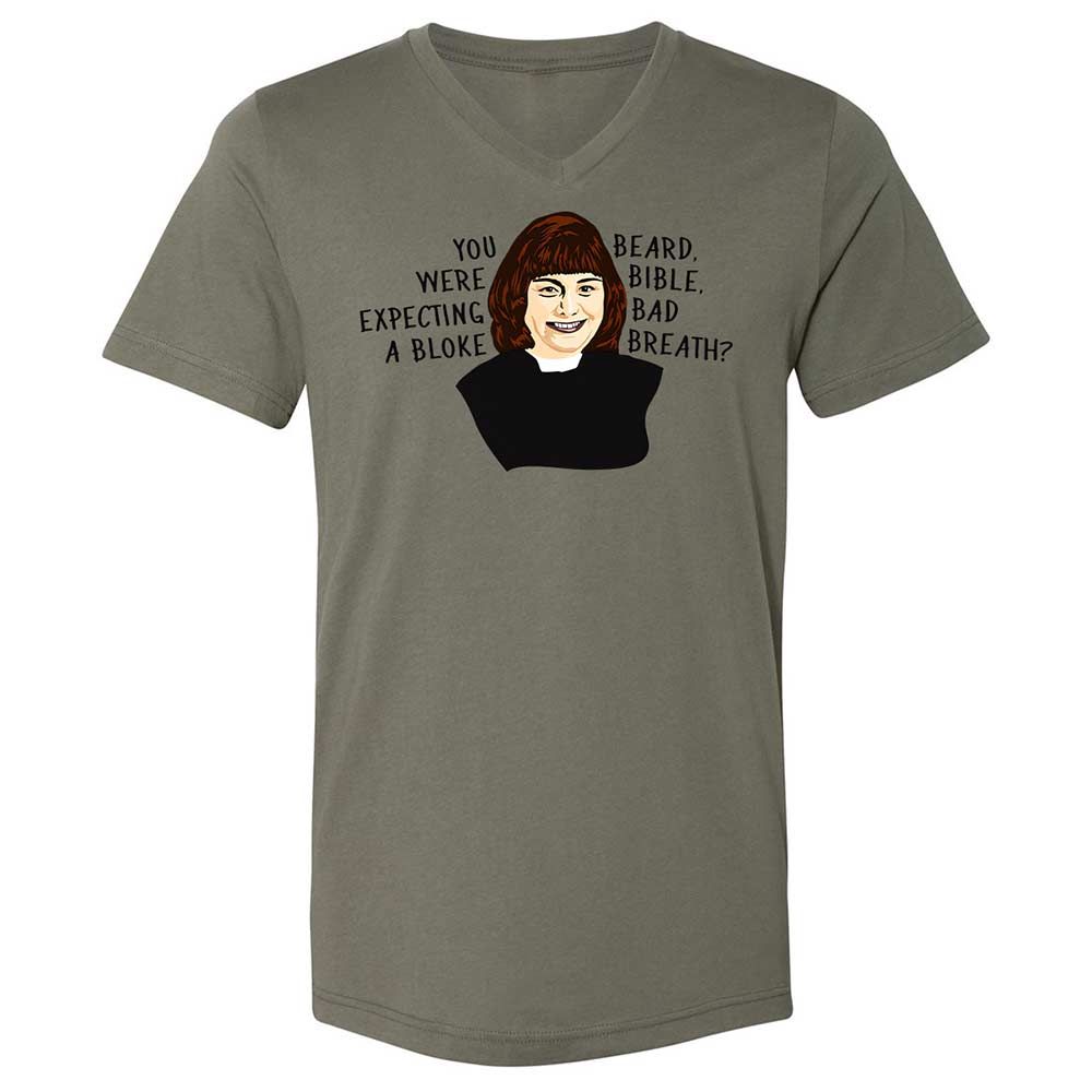 Unisex V-Neck T-Shirt - ZQ4ULL2D - Military Green - 15