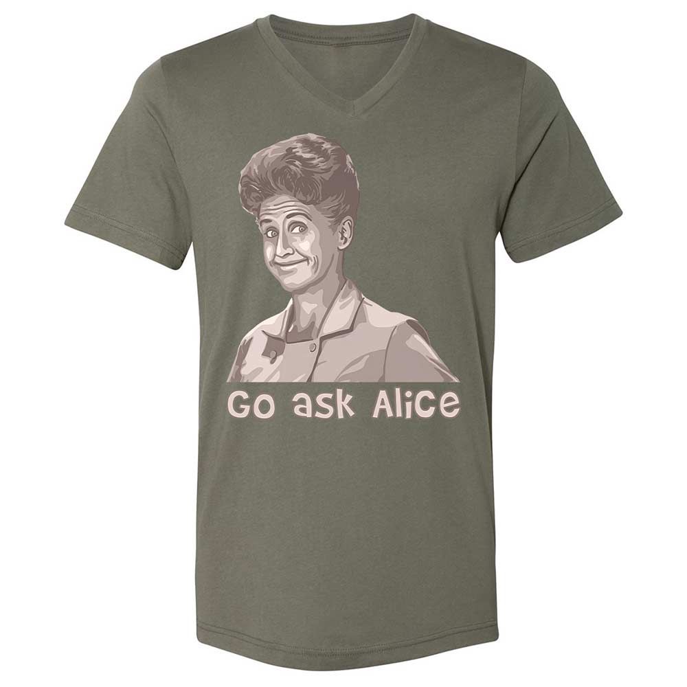 Unisex V-Neck T-Shirt - 23579J1Q - Military Green - 15