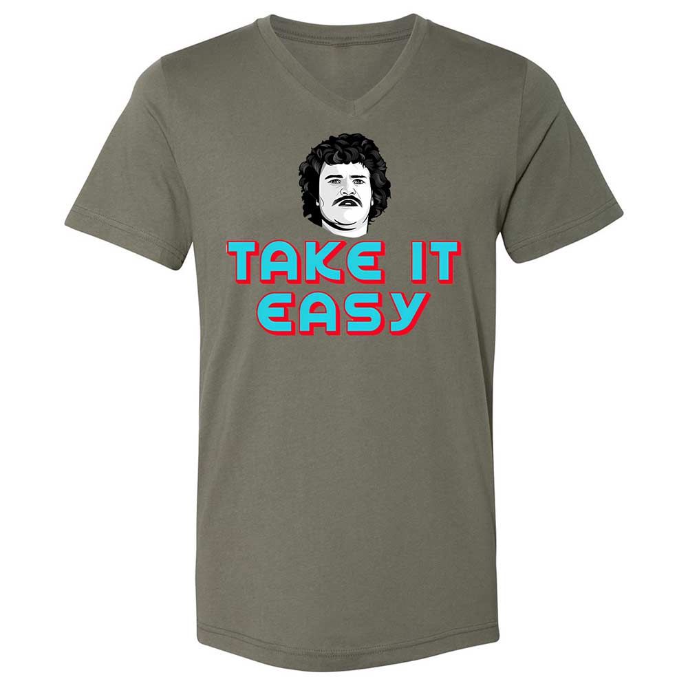 Unisex V-Neck T-Shirt - RJEEG3Y9 - Military Green - 15
