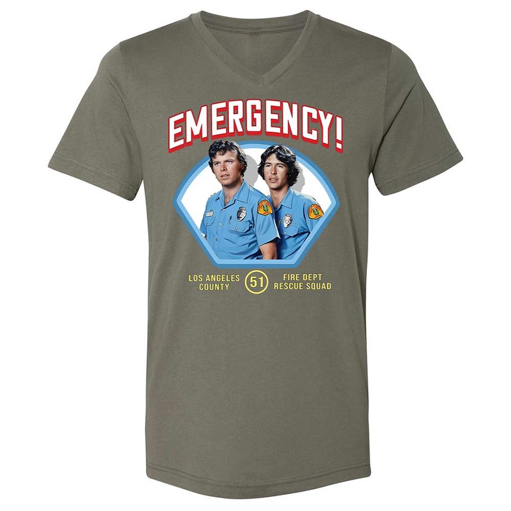 Unisex V-Neck T-Shirt - QABHDMRG - Military Green - 15