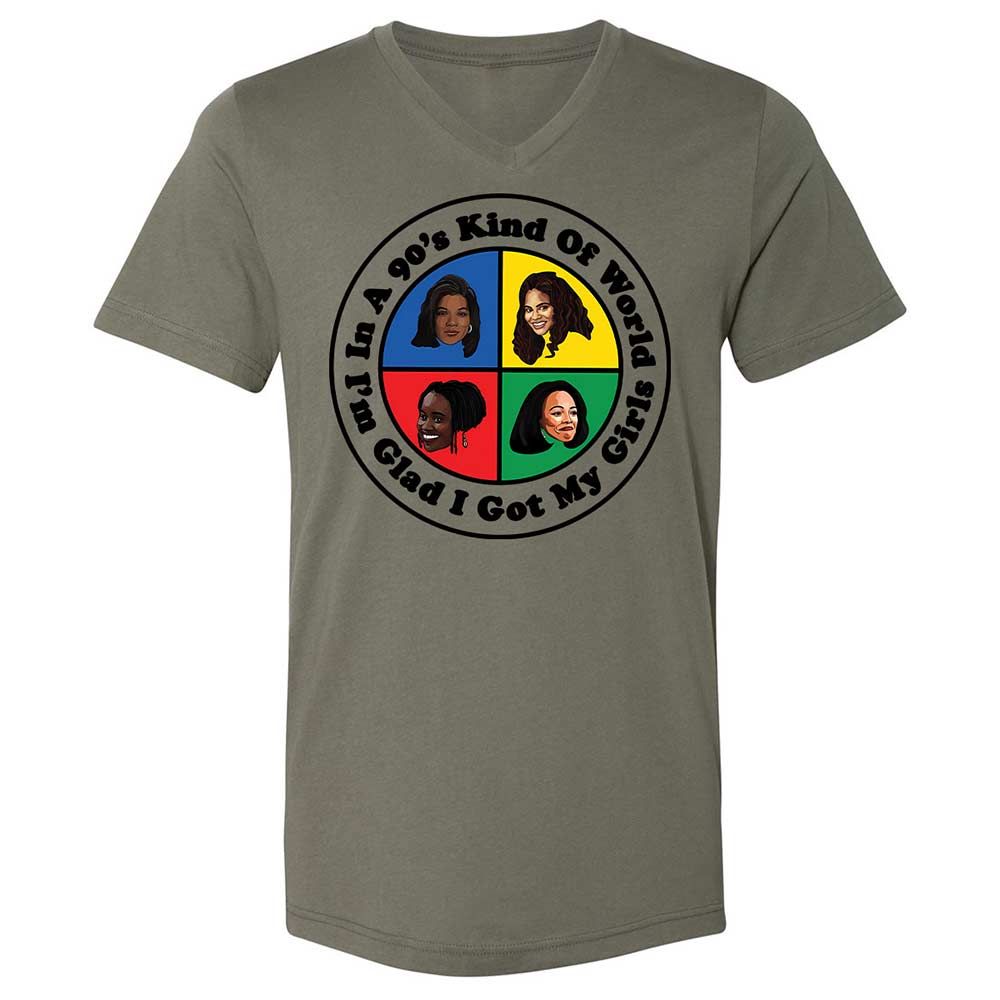 Unisex V-Neck T-Shirt - S46J1YTM - Military Green - 15