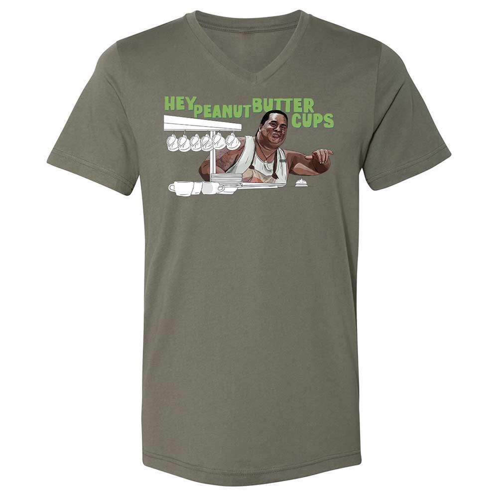 Unisex V-Neck T-Shirt - HWVL5234 - Military Green - 15