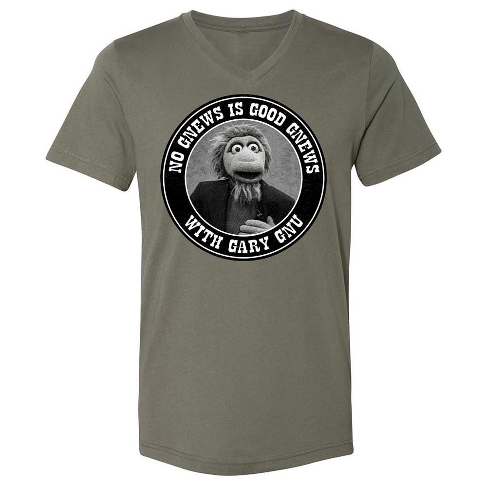 Unisex V-Neck T-Shirt - 2V7PJS9D - Military Green - 15