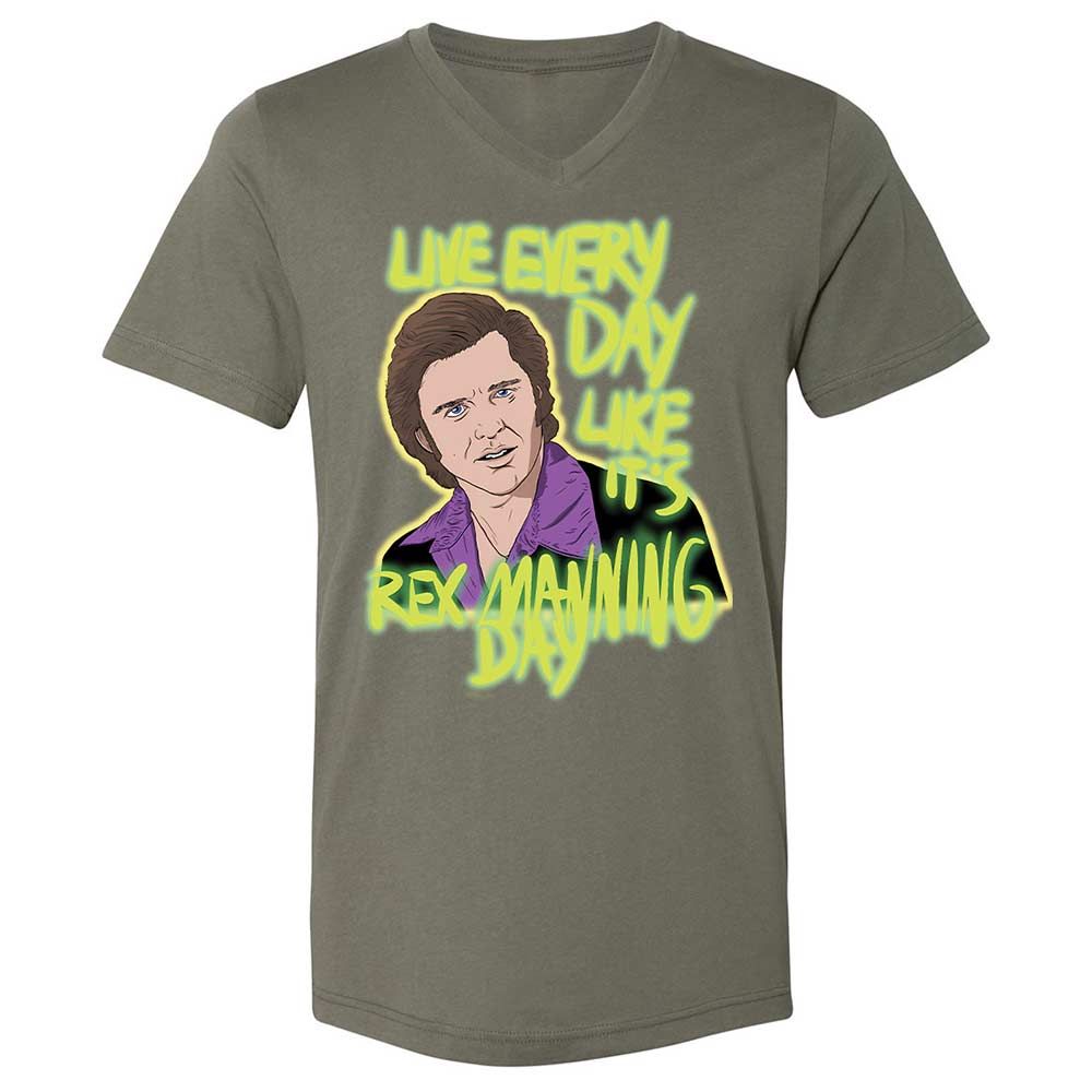 Unisex V-Neck T-Shirt - E2J26ZB4 - Military Green - 15