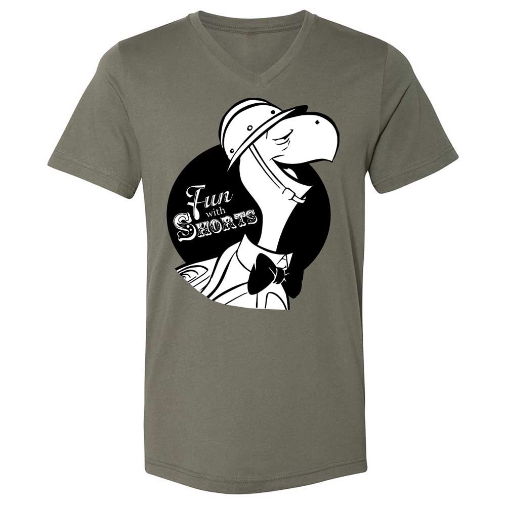 Unisex V-Neck T-Shirt - D68B4ZT9 - Military Green - 15