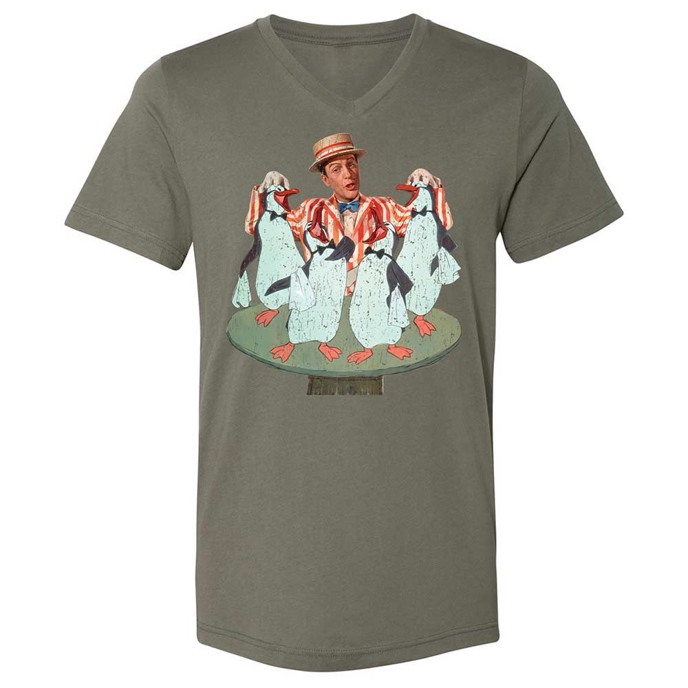Unisex V-Neck T-Shirt - KMJBCDE2 - Military Green - 15
