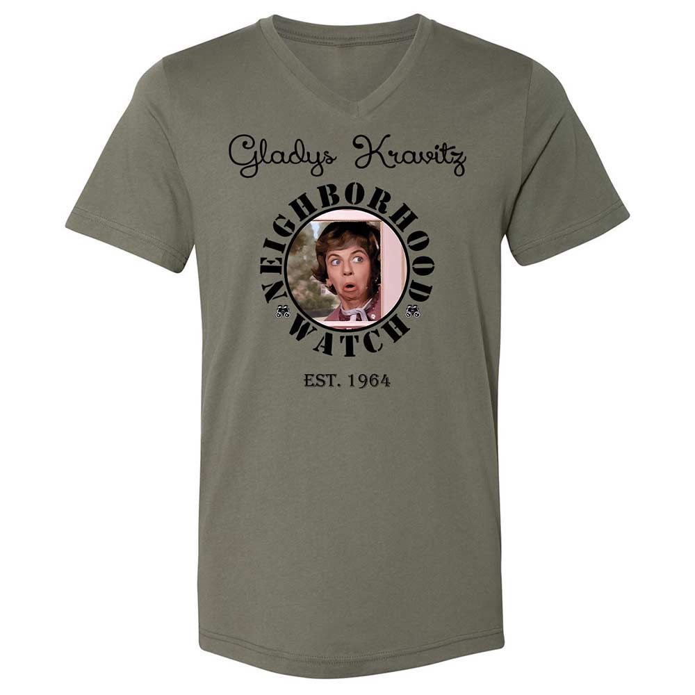 Unisex V-Neck T-Shirt - TAZQTQEM - Military Green - 15