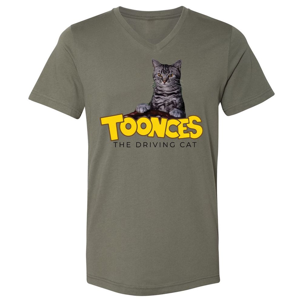 Unisex V-Neck T-Shirt - SN7WGWV3 - Military Green - 15
