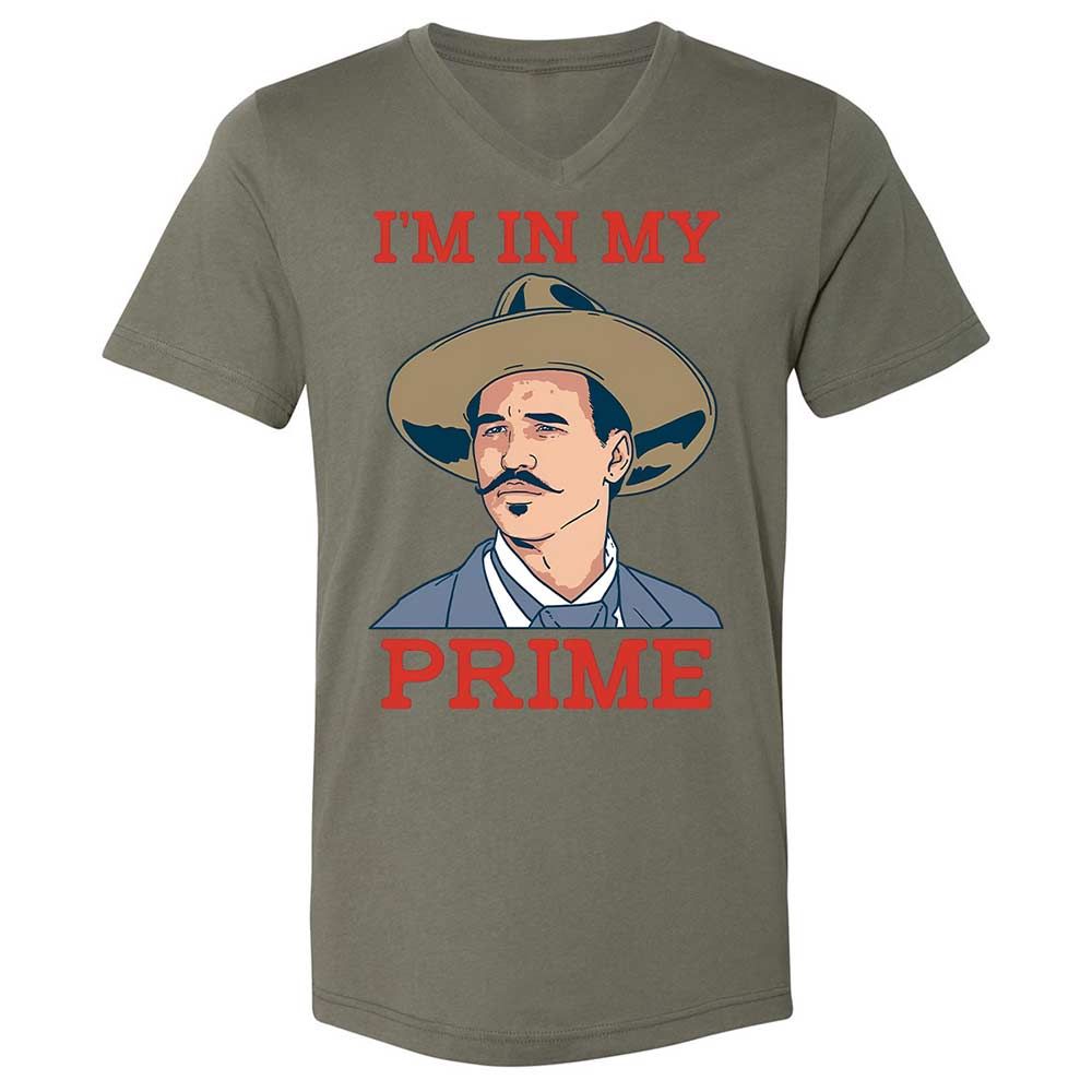 Unisex V-Neck T-Shirt - W8FH271Q - Military Green - 15
