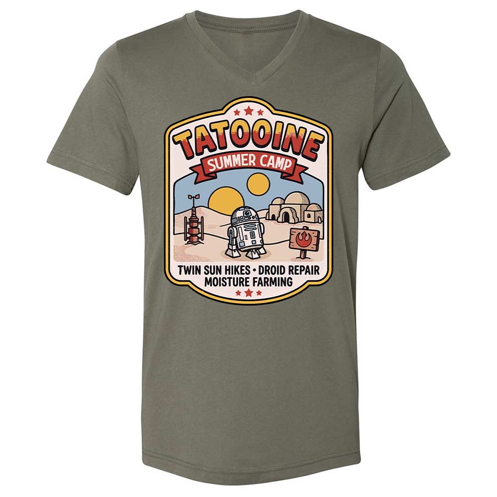 Unisex V-Neck T-Shirt - DC97NUJE - Military Green - 15