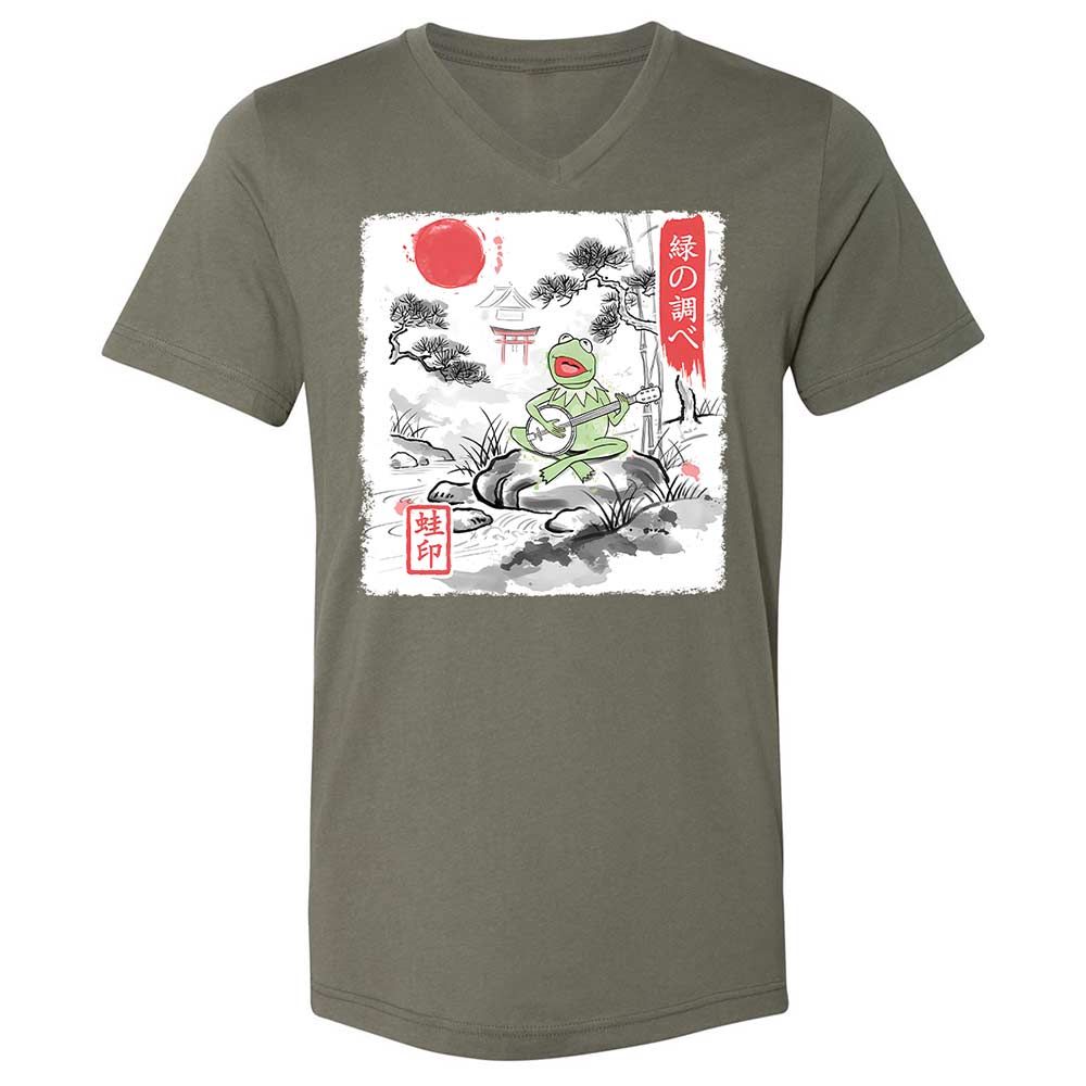 Unisex V-Neck T-Shirt - 3ML226GT - Military Green - 15