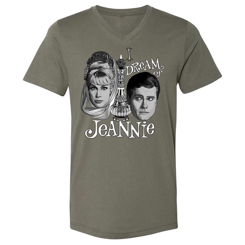 Unisex V-Neck T-Shirt - MGXZH87T - Military Green - 15