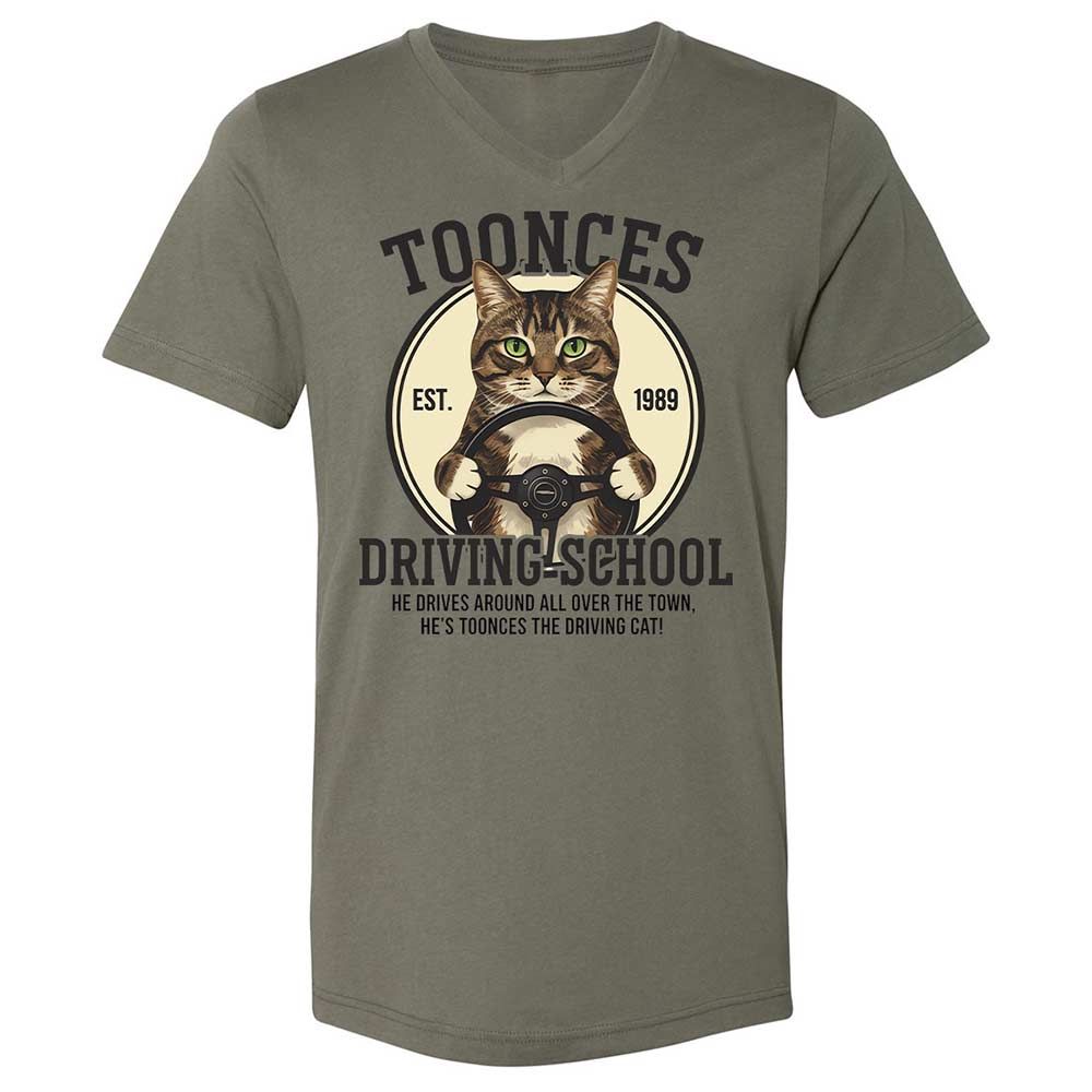 Unisex V-Neck T-Shirt - Z54PRZMU - Military Green - 15