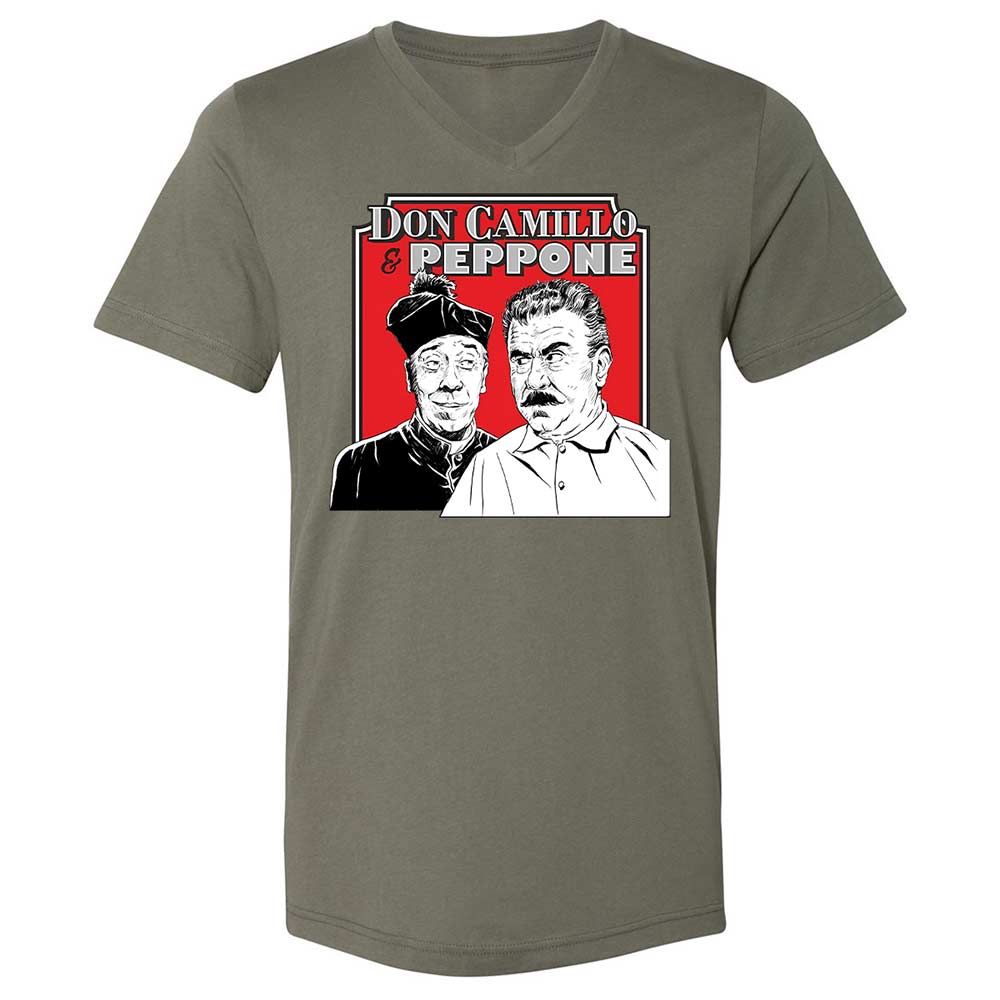 Unisex V-Neck T-Shirt - ELKB8KYS - Military Green - 15