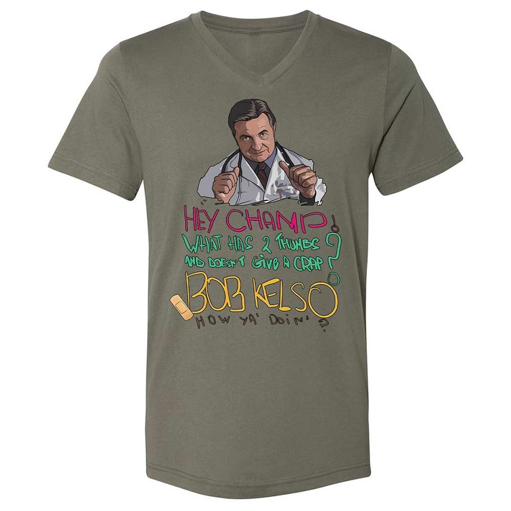 Unisex V-Neck T-Shirt - E8DT6LR6 - Military Green - 15