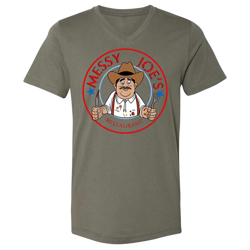 Unisex V-Neck T-Shirt - 5GE4NY99 - Military Green - 15
