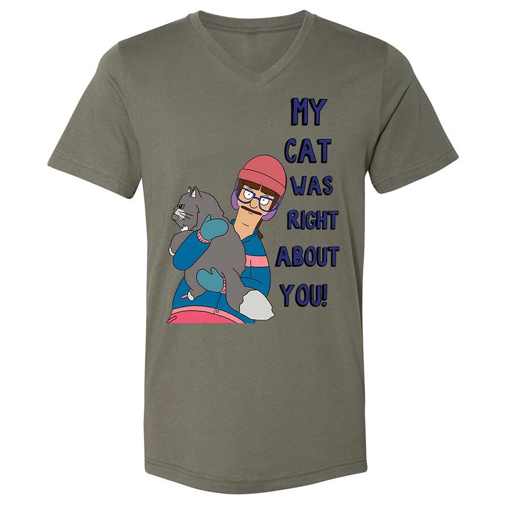 Unisex V-Neck T-Shirt - U7XDX31X - Military Green - 15
