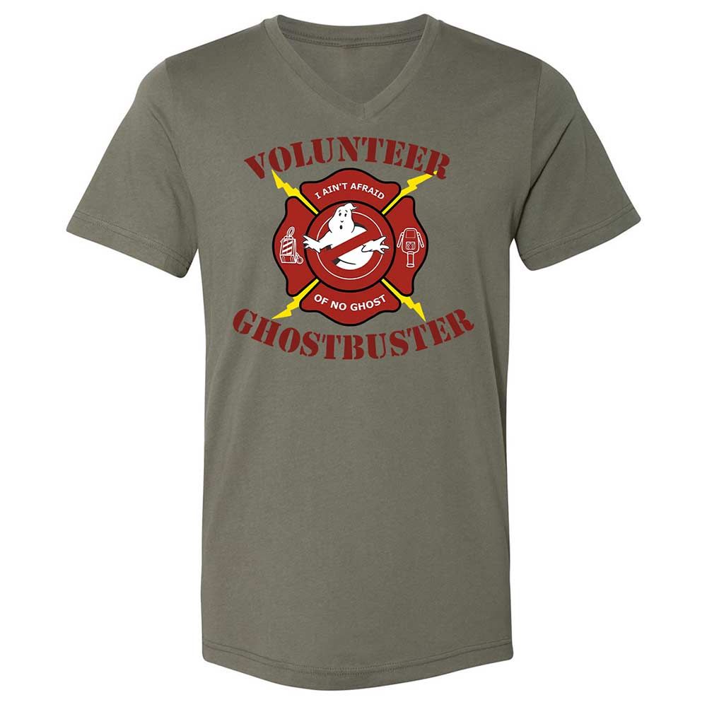 Unisex V-Neck T-Shirt - 4DHMVYJT - Military Green - 15