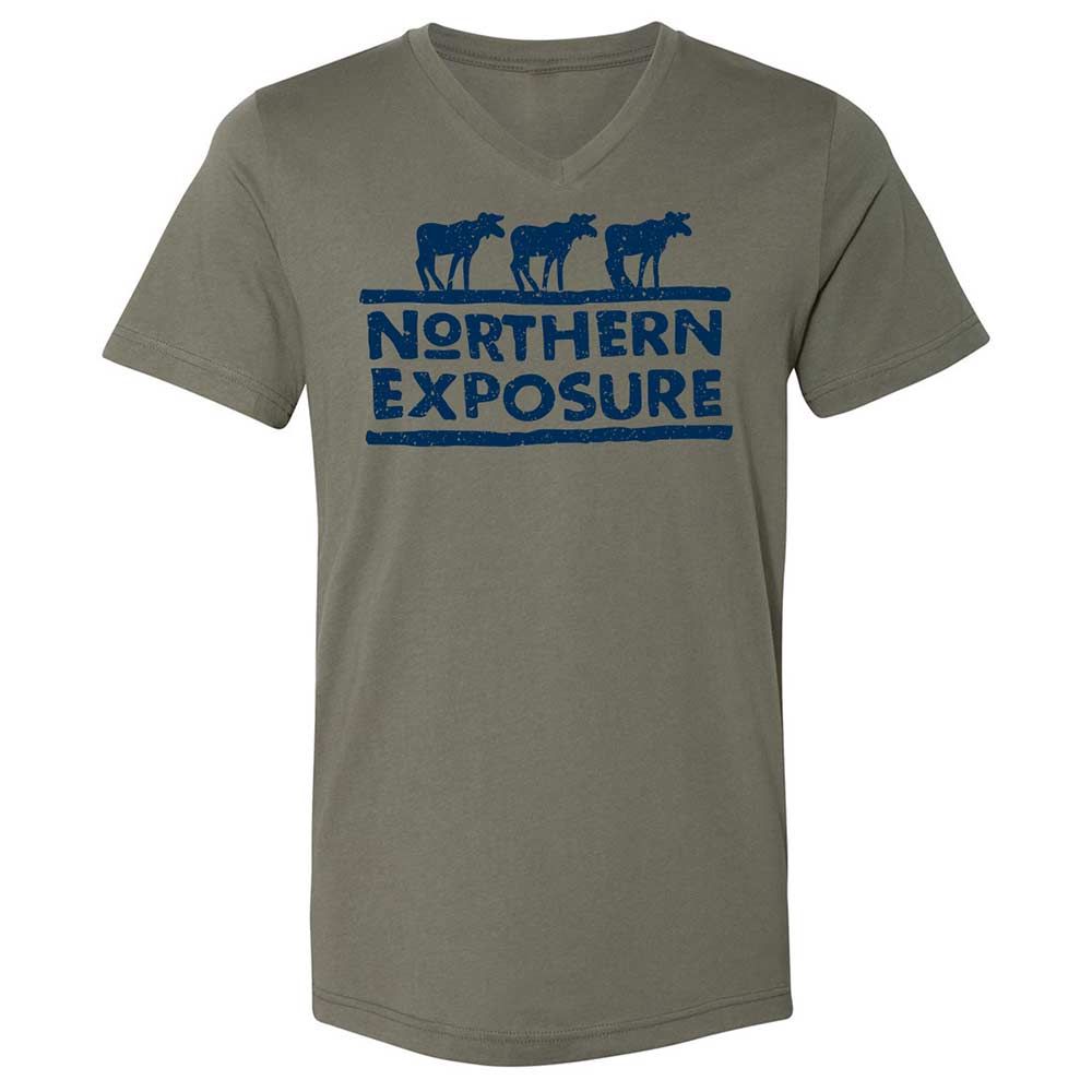 Unisex V-Neck T-Shirt - A4ZF2DLV - Military Green - 15