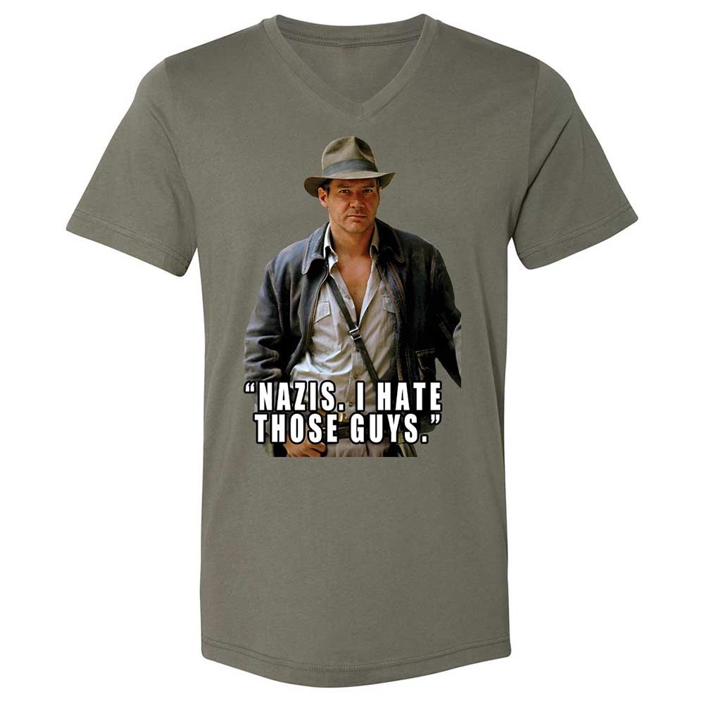 Unisex V-Neck T-Shirt - 6XPY7FB8 - Military Green - 15