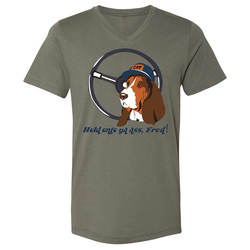 Unisex V-Neck T-Shirt - TGQK1EWD - Military Green - 15