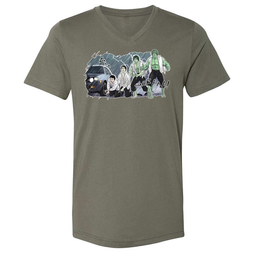 Unisex V-Neck T-Shirt - 3XU1VDUN - Military Green - 15