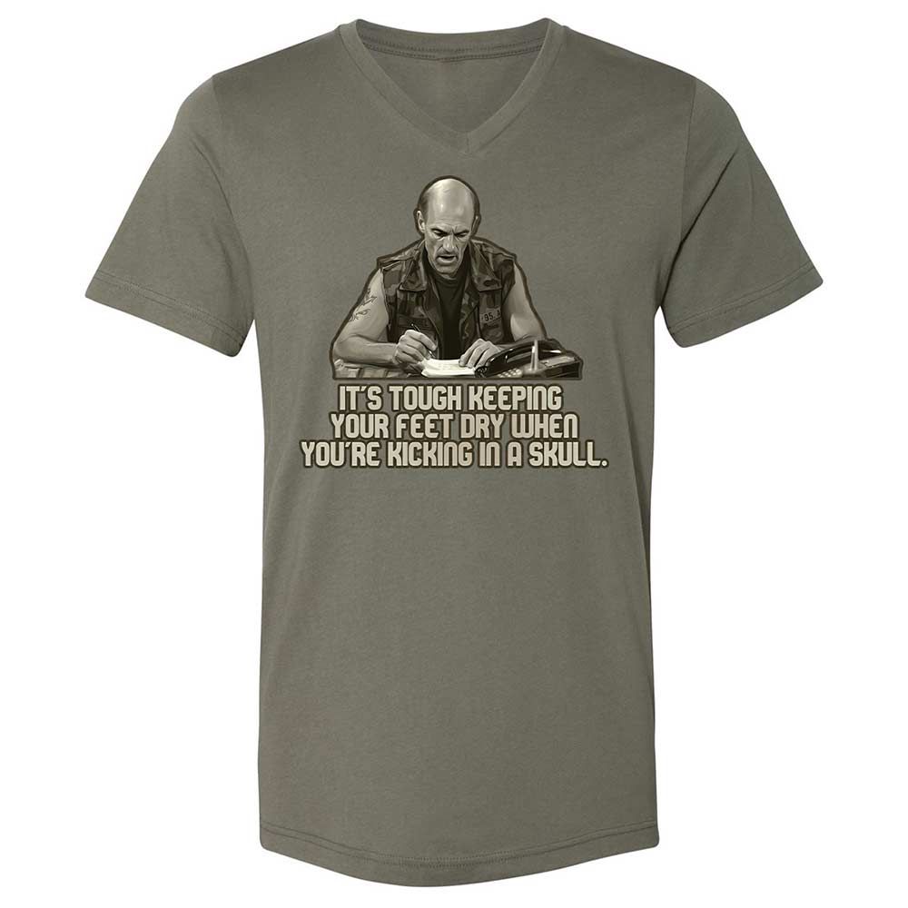 Unisex V-Neck T-Shirt - 5HPLX7QQ - Military Green - 15